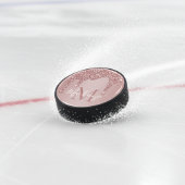 Girl Rose Gold Glam Dripping Glitzer Monogram Eishockey Puck