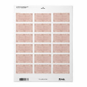 Girl Rose Gold Glitzer Address Label Adressaufkleber (Vorne)