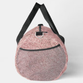 Girl Rose Gold Glitzer Glitzern Monogram Name Duffle Bag (Rechts)