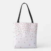 Girl-Rose Gold Glitzer Konfetti Polka Punkte Tasche (Rückseite)