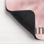Girl Rose Gold Glitzer Monogram Individuelle Name Mousepad (Ecke)