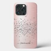 Girl Rose Gold Glitzer Name Case-Mate iPhone Hülle (Rückseite)