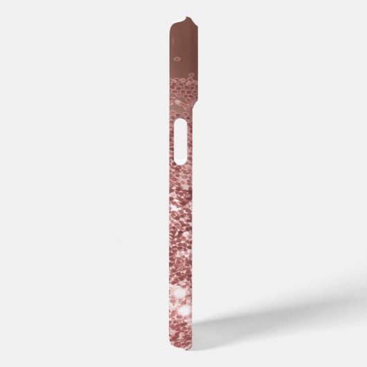 Girl Rose Gold Glitzer Name Monogram Case-Mate iPhone Hülle (Rückseite / Rechts)