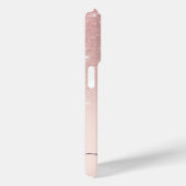 Girl Rose gold Glitzer ombre Glitzern mit Monogram Case-Mate iPhone Hülle (Rückseite / Rechts)