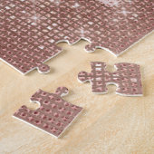 Girl Rose Gold Glitzer Sparkle Chic Monogramm Name Puzzle (Seite)