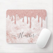 Girl Rose Gold Glitzer Tropfen Mouse Pad Mousepad (Mit Mouse)