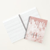 Girl Rose Gold Glitzer Tropfen Notebook Notizblock (Innenseite)