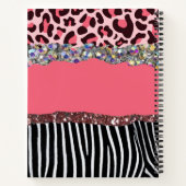 Girl Rose Gold Glitzer Tropfen Rosa Notizblock (Rückseite)