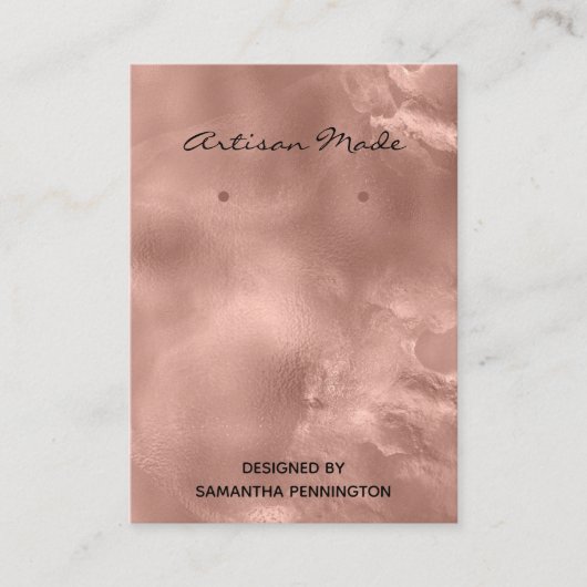 Girl-Rose-Gold-Imitate Visitenkarte (Vorderseite)