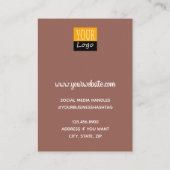 Girl-Rose-Gold-Imitate Visitenkarte (Rückseite)