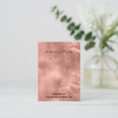 Girl-Rose-Gold-Imitate Visitenkarte (Stehend Vorderseite)