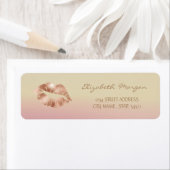 Girl Rose Gold Lips Ombre Adressetikett (Insitu)