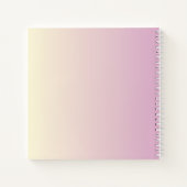 Girl Rose Gold Monogram Marble Pink Ombre Notizblock (Rückseite)