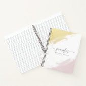 Girl Rose Gold Monogram Personalisiert Notizblock (Innenseite)