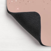 Girl Rose Gold - Rosa Glitzer Monogramm Mous Mousepad (Ecke)