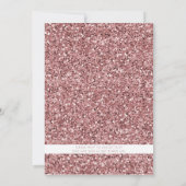 Girl Rose Gold Rosa Glitzer Sparkle Einladung (Rückseite)
