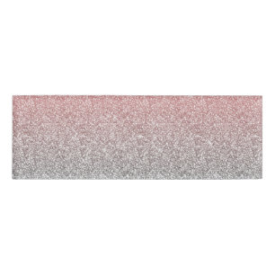 Girl Rose Gold & Silver Ombre Glitzer Design Namenschild
