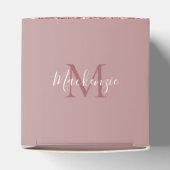 Girl Rose Gold Sparkle Glitzer Tropfen Monogram Geschenkschachtel (Oben)