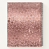 Girl Rose Gold Sparkle Glitzer Tropfen Monogram Notizblock (Rückseite)