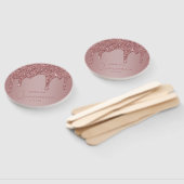 Girl Rose Gold Sparkle Glitzer Tropfen Quinceanera Fächer (Non-assembled)