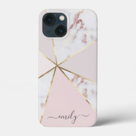 Girl-Rose Goldene Blush Geometrischer Name Moderne Case-Mate iPhone Hülle