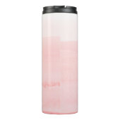 Girl-Rose ombre custom mit Monogramm Thermosbecher (Rückseite)