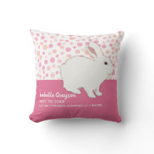 Girl Rose Pink Polka Dots Bunny Keepake