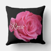 Girl Rosie Name niedliche, individuell anpassbare Kissen (Rückseite)