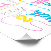 Girl Rubber Duck 1. Geburtstag Milestone Poster (Ecke)