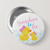 Girl Rubber Duck Baby Showgranma wird Button (Vorne & Hinten)