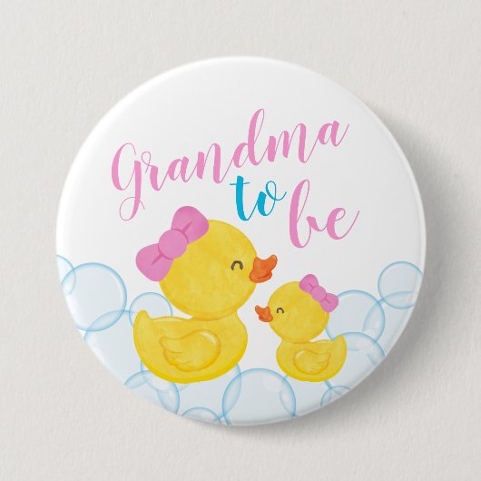 Girl Rubber Duck Baby Showgranma wird Button (Vorderseite)