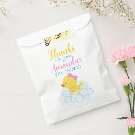Girl Rubber Duck Babydusche Gefallen Leckerei-Tasc Geschenktütchen (Versiegelt)