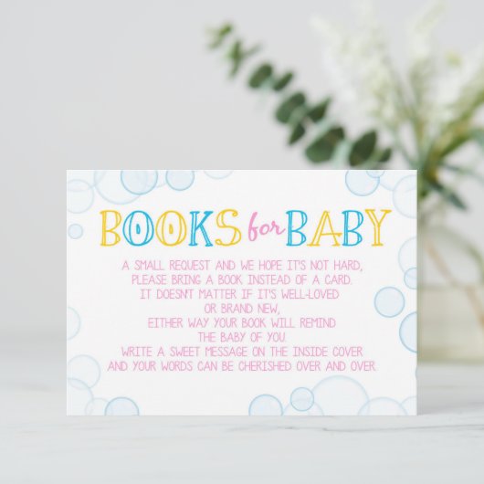 Girl Rubber Duck Books for Baby Insert Cards (Stehend Vorderseite)