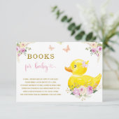 Girl Rubber Duck Books für Babykarten (Stehend Vorderseite)
