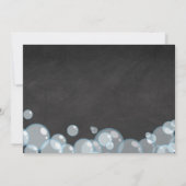 Girl Rubber Duck Chalkboard & Pink Foto Geburtstag Einladung (Rückseite)