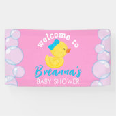 Girl Rubber Ducky Baby Duwer Willkommenshändler Banner (Horizontal)