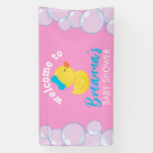 Girl Rubber Ducky Baby Duwer Willkommenshändler Banner (Vertikal)