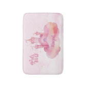 Girl Rule Palace auf der rosa Cloud Badematte (Vorderseite Vertikal)