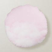 Girl Rule Palace auf der rosa Cloud Rundes Kissen (Rückseite)