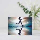 Girl-Run Postkarte (Stehend Vorderseite)
