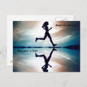 Girl-Run Postkarte (Vorne/Hinten)