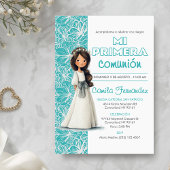 Girl’s First Communion Cute Catholic Religious Einladung