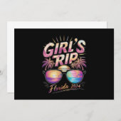 Girl’s Trip Florida 2024 Summer Beach Weekend Einladung (Vorne/Hinten)