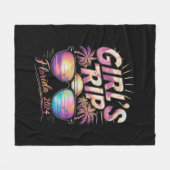 Girl’s Trip Florida 2024 Summer Beach Weekend Fleecedecke (Vorderseite (Horizontal))