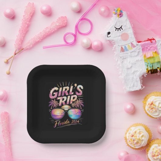 Girl’s Trip Florida 2024 Summer Beach Weekend Pappteller (Party)