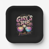 Girl’s Trip Florida 2024 Summer Beach Weekend Pappteller (Vorderseite)