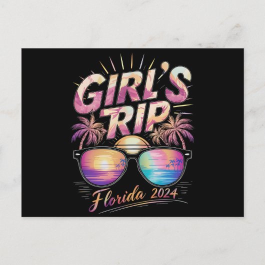 Girl’s Trip Florida 2024 Summer Beach Weekend Postkarte (Vorderseite)
