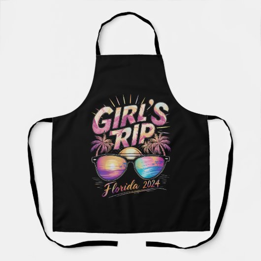 Girl’s Trip Florida 2024 Summer Beach Weekend Schürze (Vorderseite)