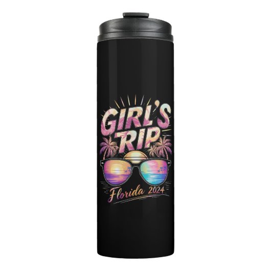 Girl’s Trip Florida 2024 Summer Beach Weekend Thermosbecher (Vorderseite)