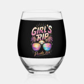 Girl’s Trip Florida 2024 Summer Beach Weekend Weinglas Ohne Stiel (Vorderseite)
